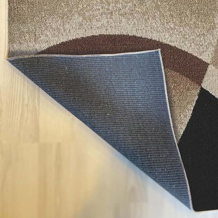 Conceptum Alfombra de 80 x 120 cm en Beige, Negro, Marrón y Crema